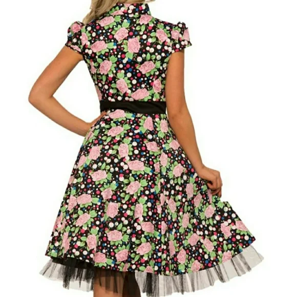NWT Hearts and Roses Retro Dress - Picture 2 of 6